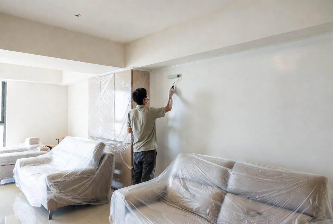 Residential interior painting in Singapore HDB or condominium