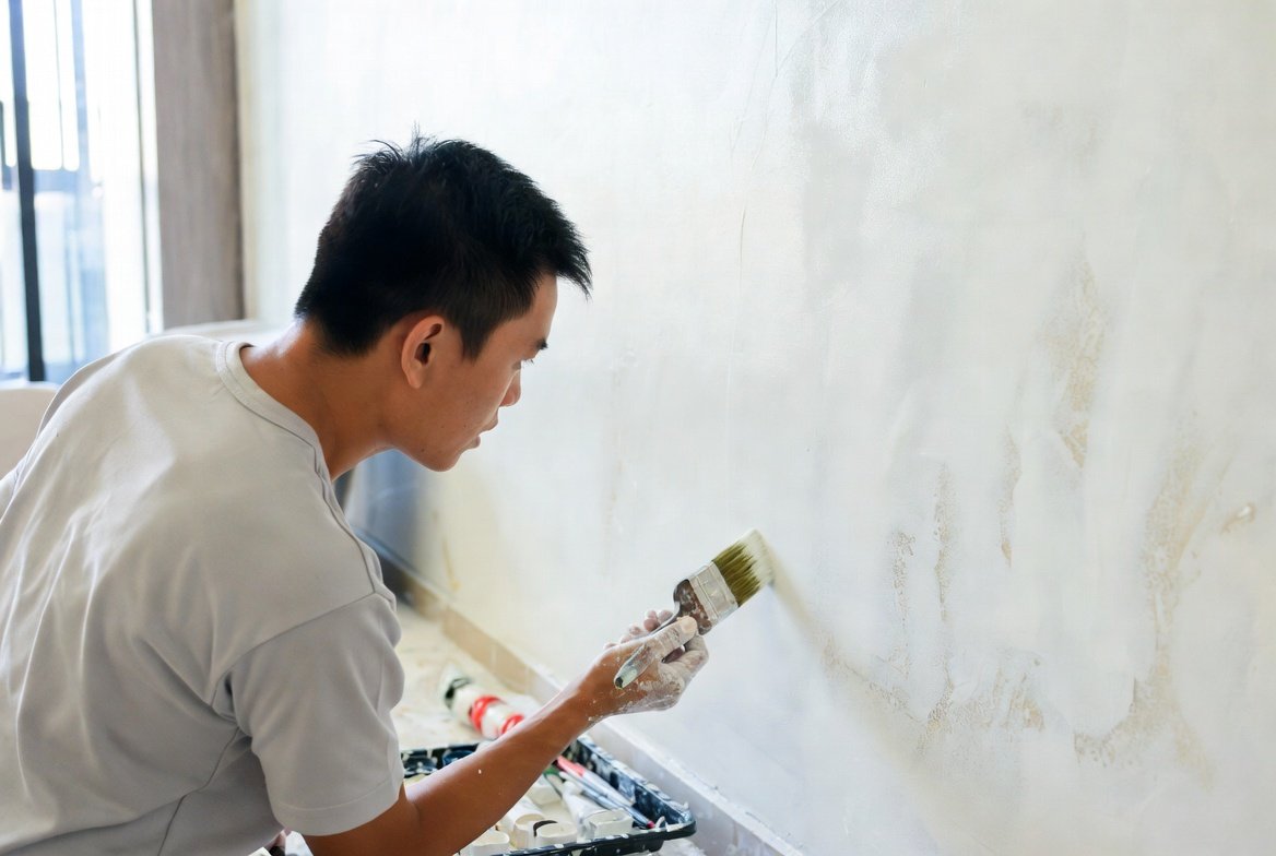 Touch-up and restoration painting in Singapore home